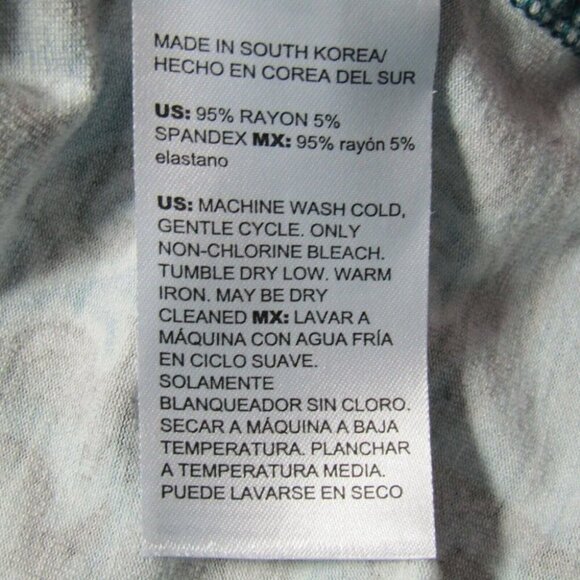 Chicos Green Black Pink Floral Tunic Top Womens Size XXL 4 Long Sleeve Rayon - Picture 6 of 7